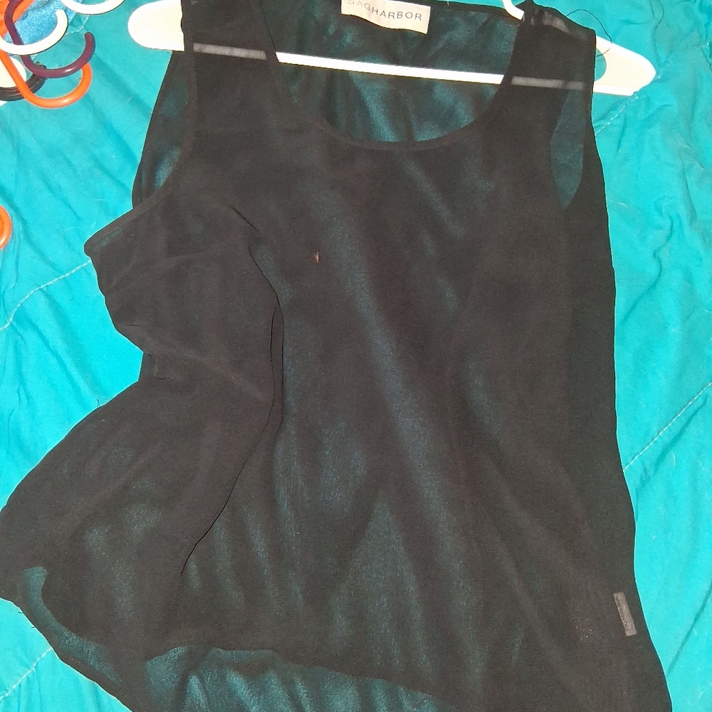 Black Sheer Top